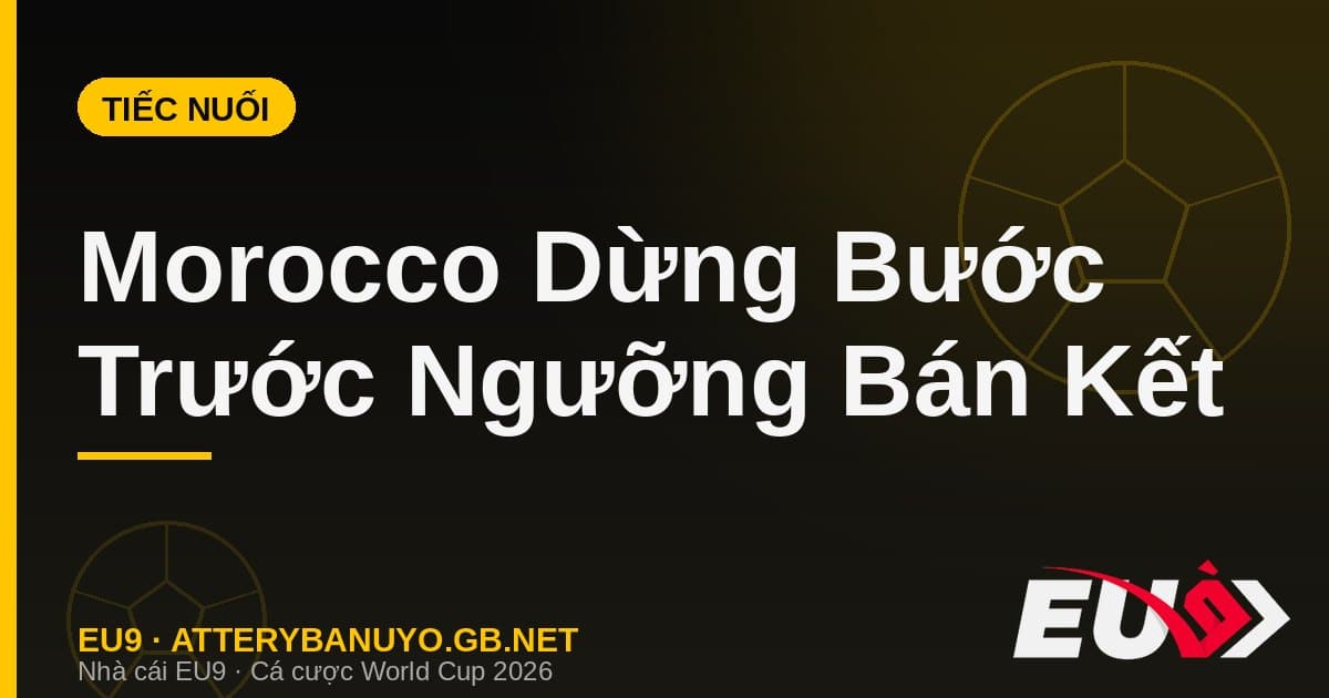Dấu chấm hết cho hành trình kỳ diệu của Morocco tại World Cup 2026 trước tuyển Pháp - EU9 econlandnews.com